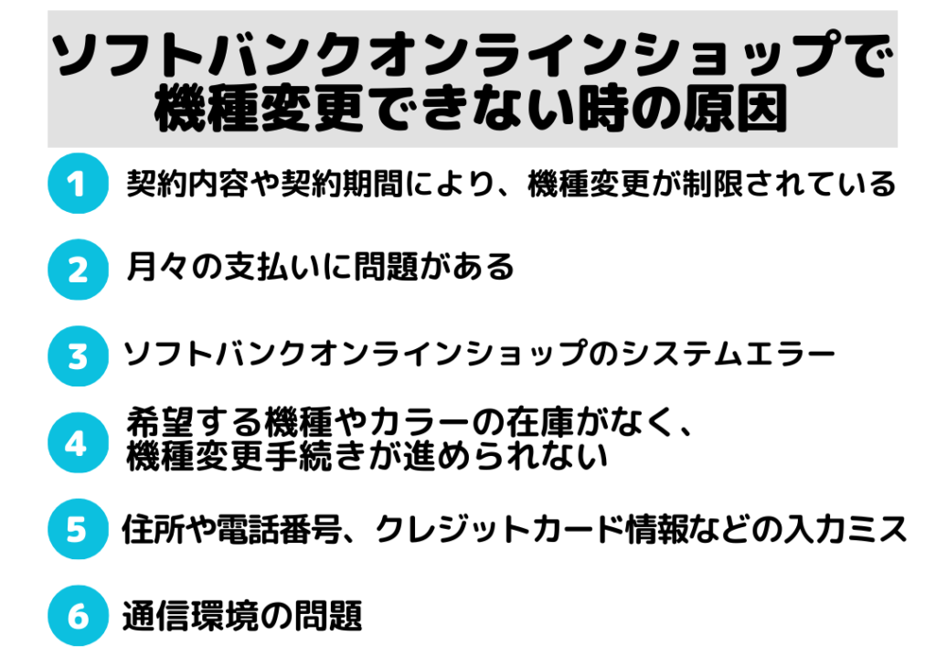 ソフトバンクオンラインショップ 機種変更できない