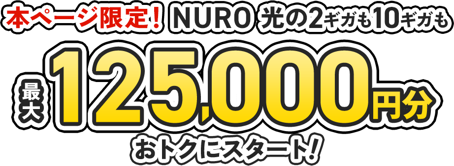 NURO光公式特設サイトのトプ画