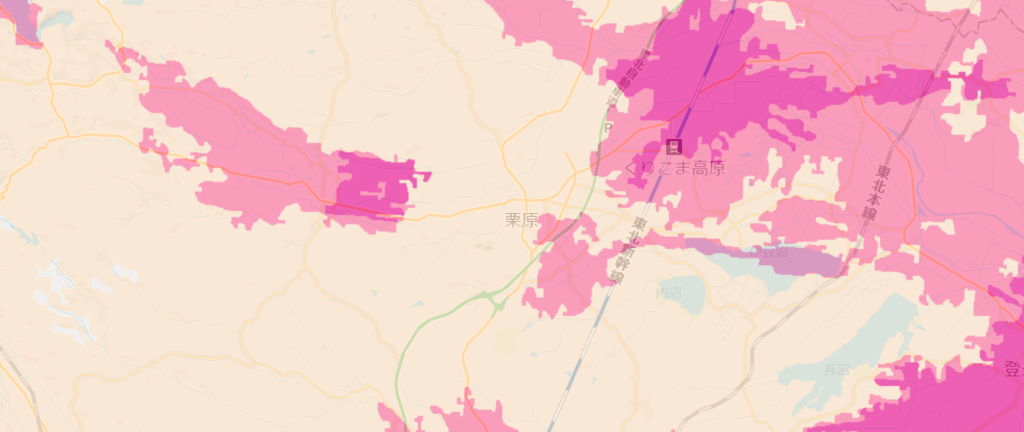 宮城県栗原市サービスマップ