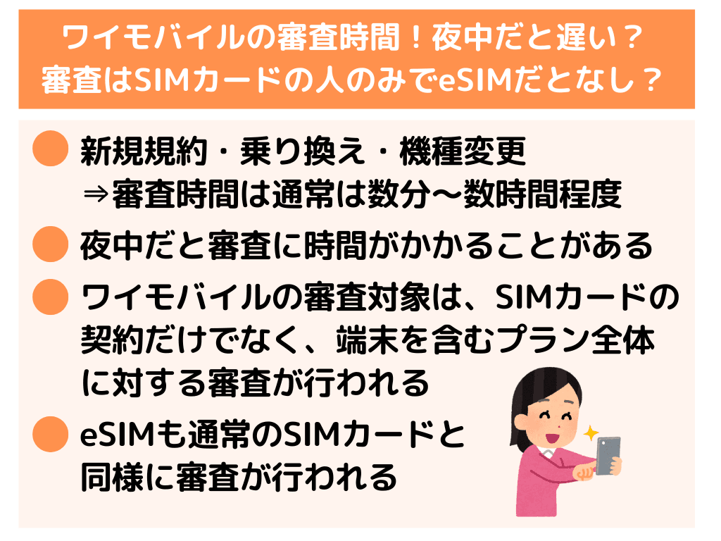 ワイモバイル 審査 時間