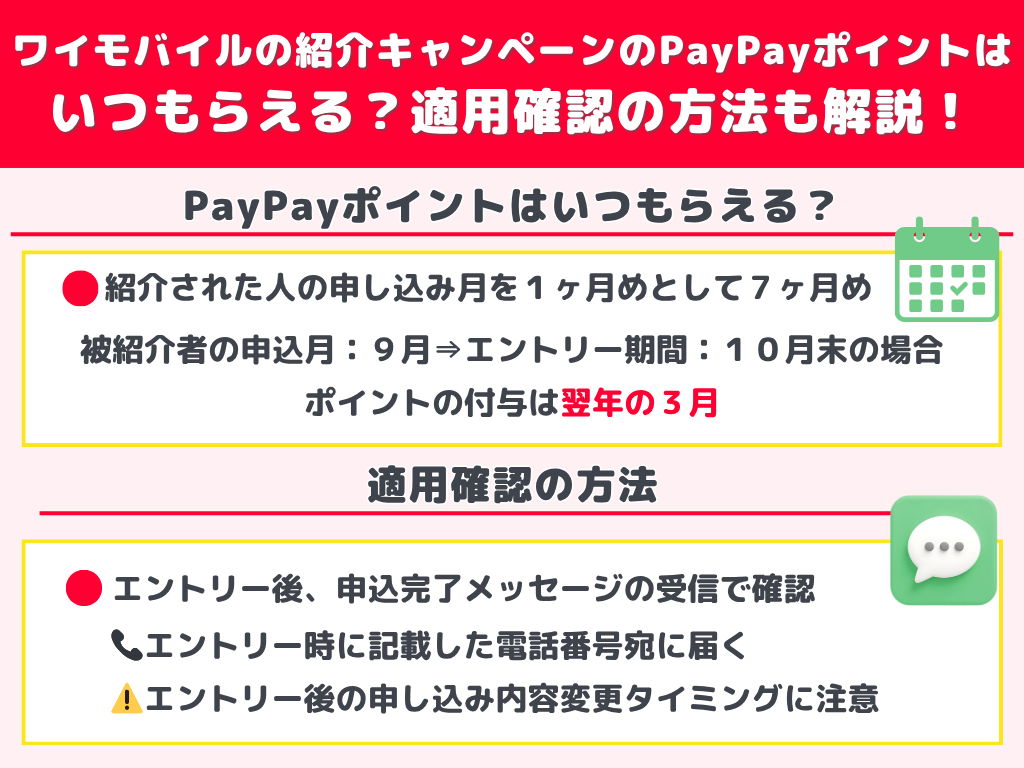ワイモバイルの紹介キャンペーンのPayPayポイントはいつもらえる?適用確認の方法も解説!