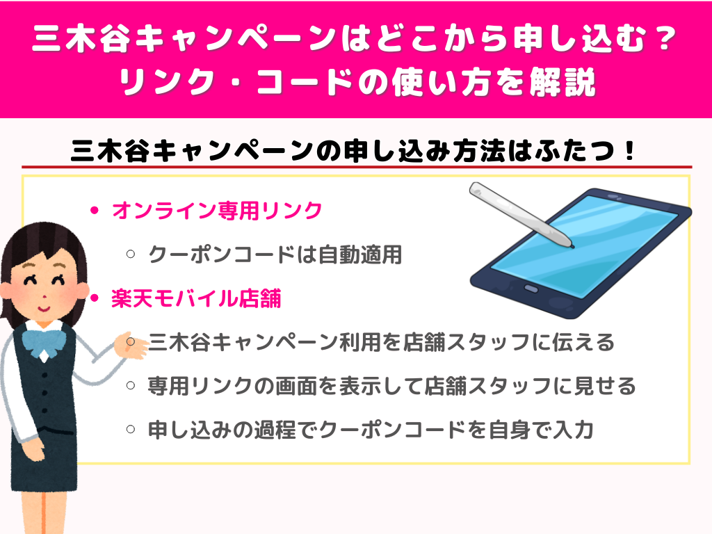 三木谷キャンペーンはどこから申し込む?リンク・コードの使い方を解説