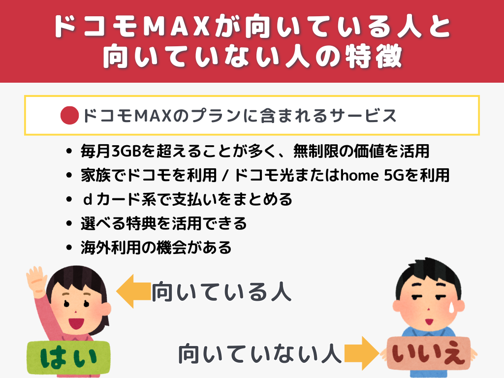 ドコモMAXが向いている人と向いていない人の特徴